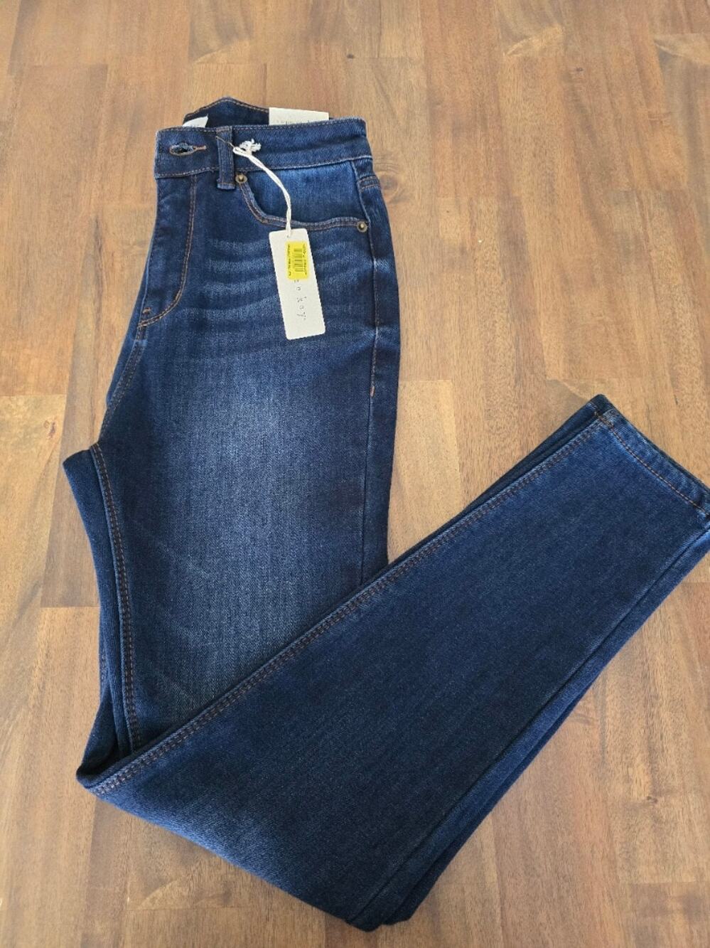 Copper Key Woman's Size 5 Blue Denim Jeans NWT Fleece Lined Jeans